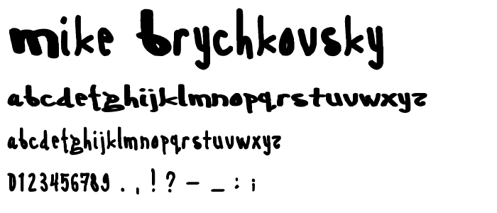 Mike Brychkovsky font